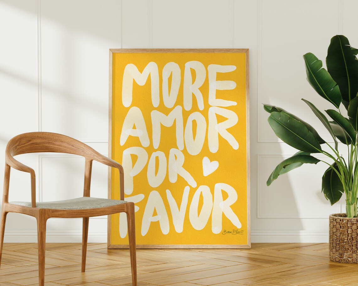 Maximalist Amor Por Favor Sunshine Wall Art Print - Image 2