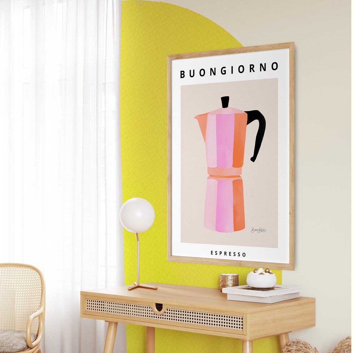 Modern Coffee Poster Print, Eclectic Kitchen Wall Art - Image 4