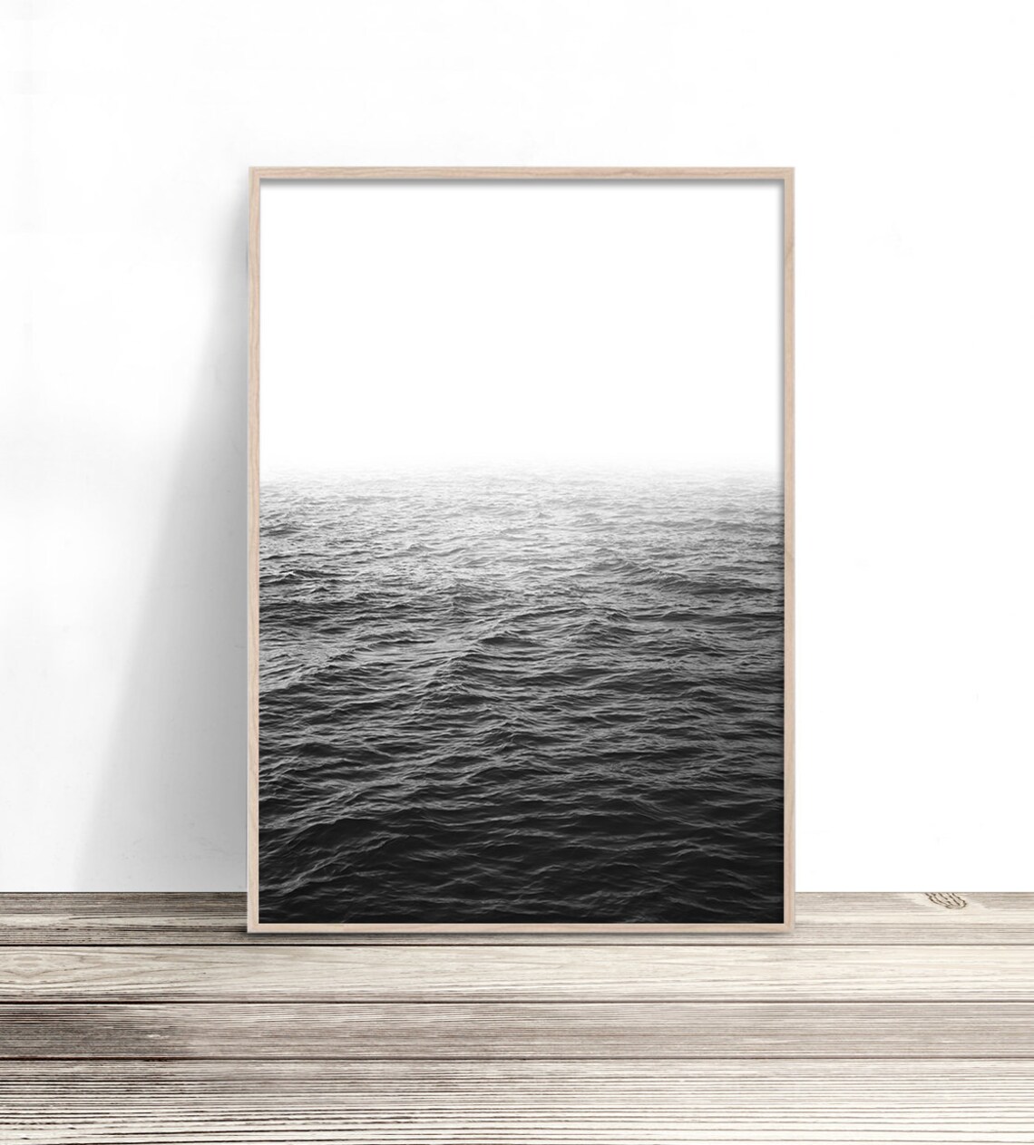 Ocean Black And White Photography Art Print, Coastal Decor