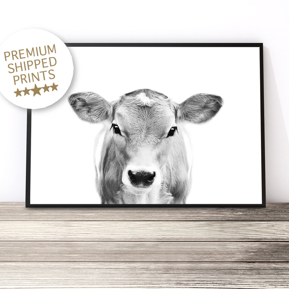 Jersey Cow Print Black And White Cow Art Modern Farmhouse Decor Cow Picture Cow Photography Farm House Wall Art Country Home Decor