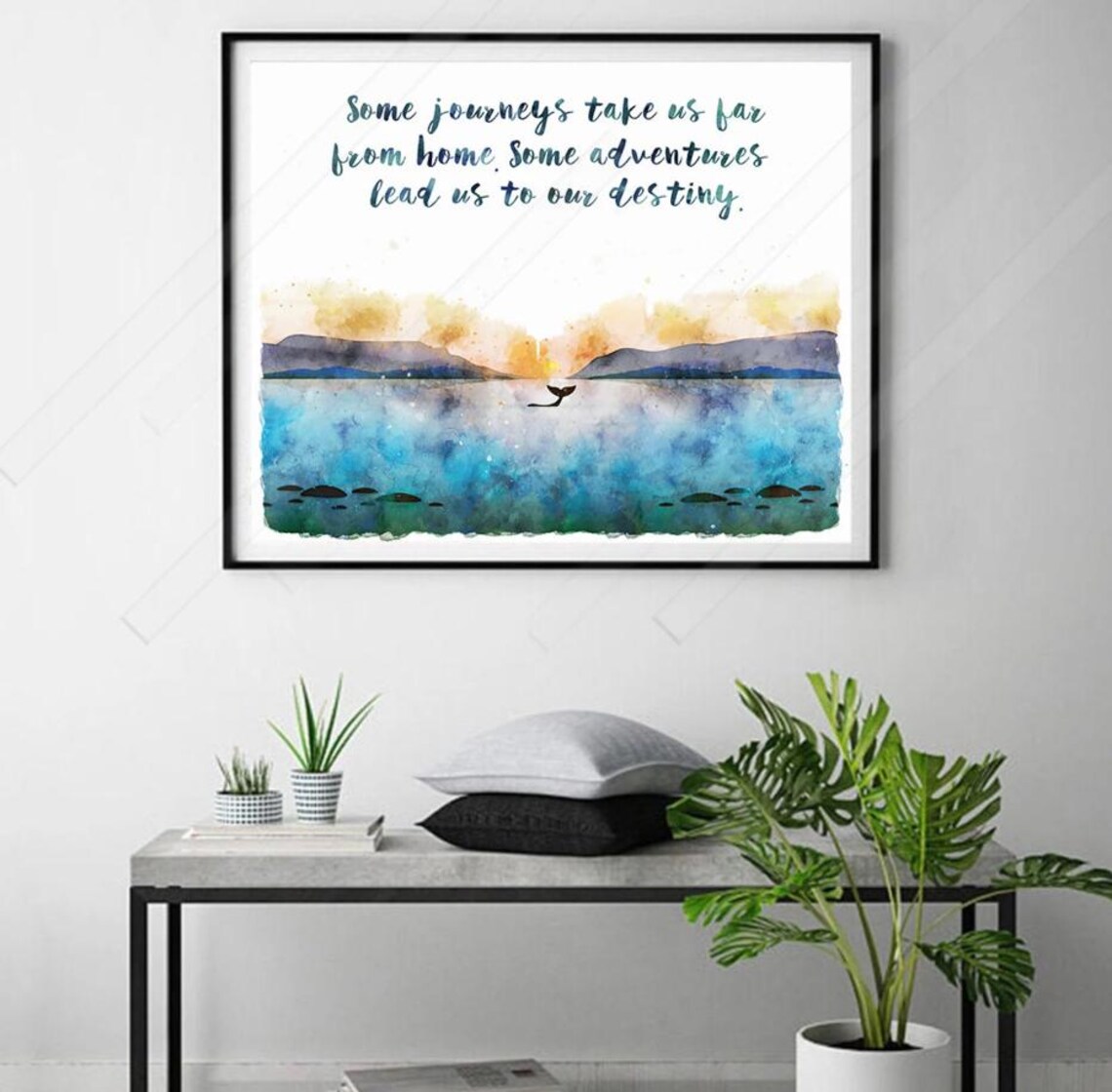 Some Journeys Take Us Far From Home Watercolor Art Print - Image 3