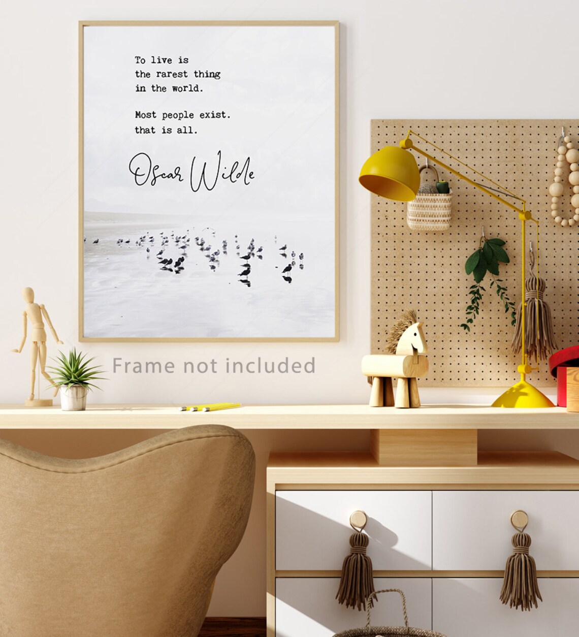 Oscar Wilde Quote Art Print, Inspiration Typography - Image 2