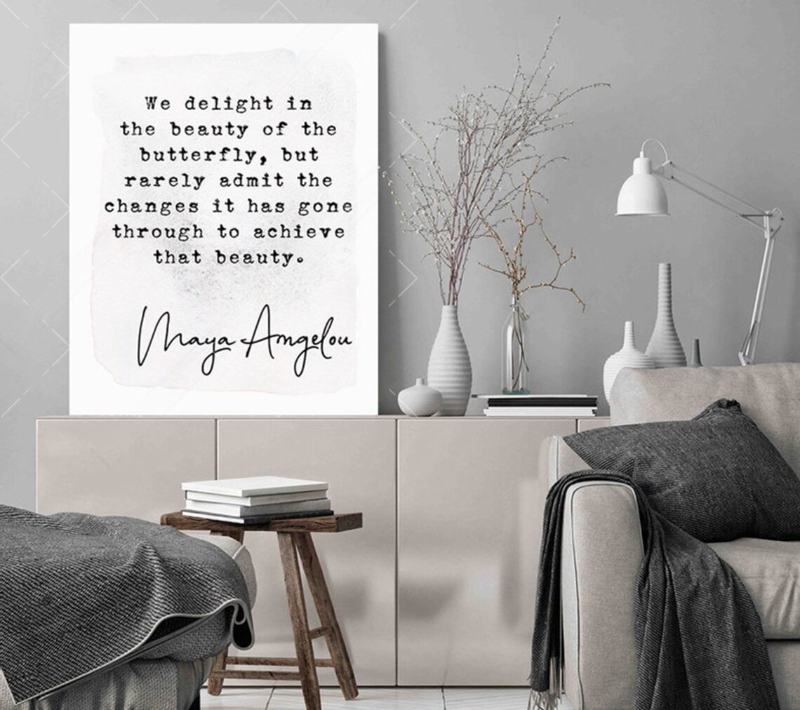Maya Angelou Butterfly Quote Art Print, Office Decor - Image 3