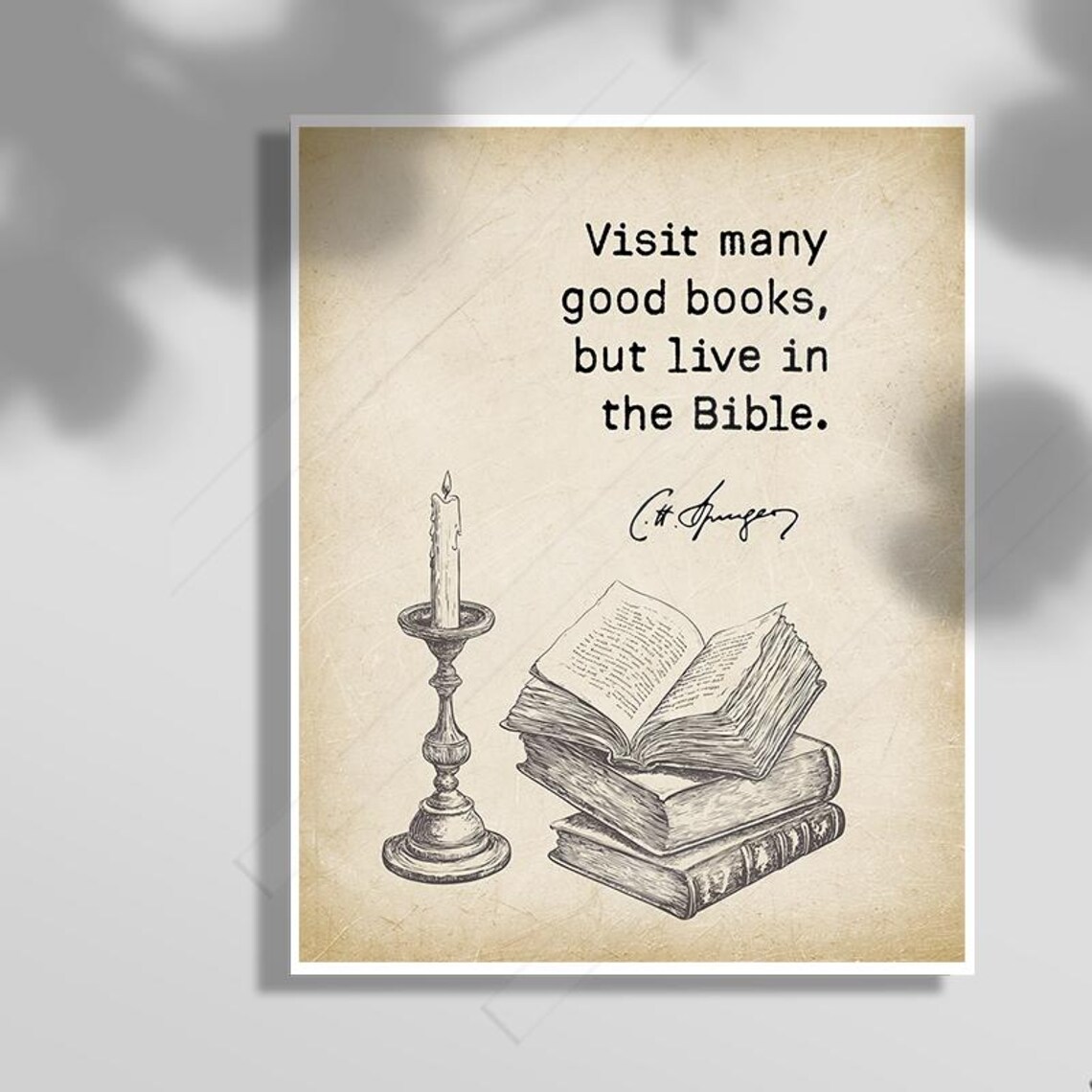 Charles Spurgeon Inspirational Christian Art Print