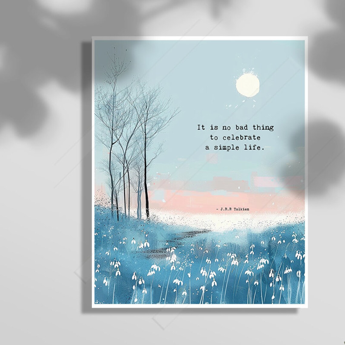 It Is No Bad Thing To Celebrate Simple Life, Tolkien Art Print