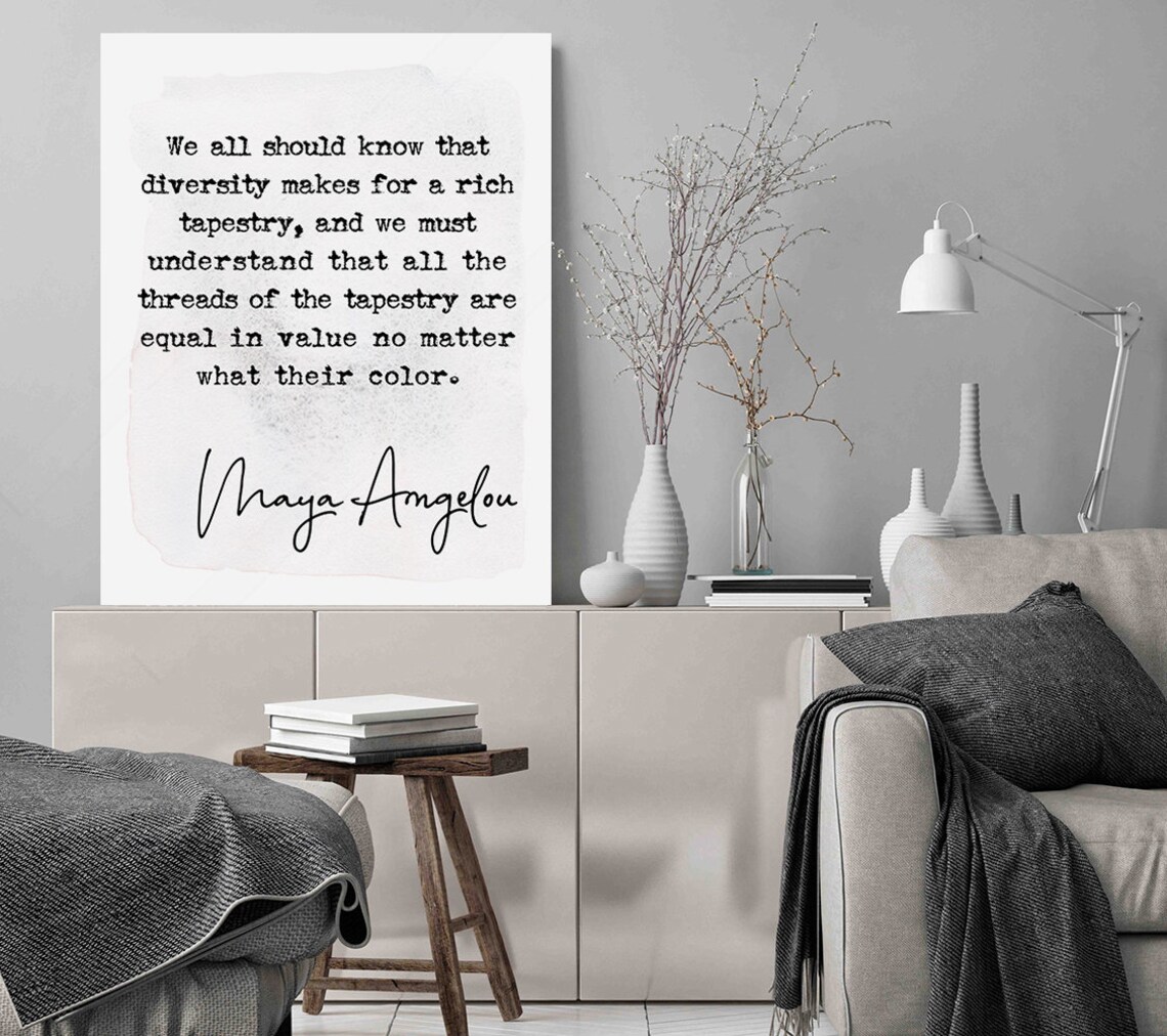 Maya Angelou Diversity Quote Art Print, Graduation Gift - Image 3