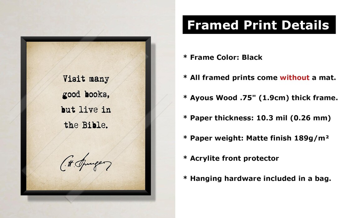Charles Spurgeon Inspirational Christian Art Print - Image 2