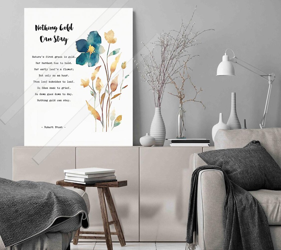 Robert Frost Poem, Inspirational Literature Quote Art Print - Image 3
