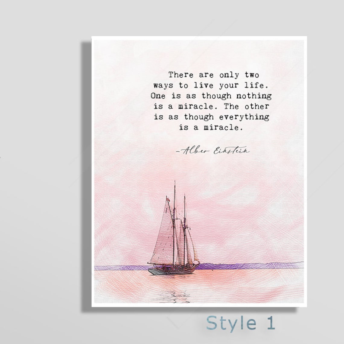 Albert Einstein Inspirational Quote Art Print