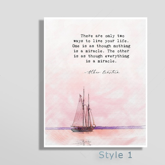 Albert Einstein Inspirational Quote Art Print