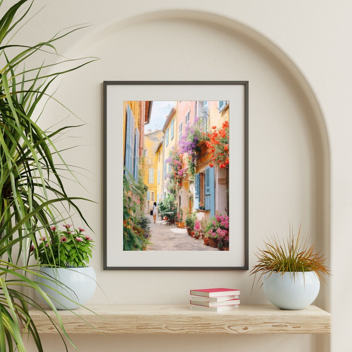 Pastel Retro European Alleyway Bedroom Poster Print - Image 2