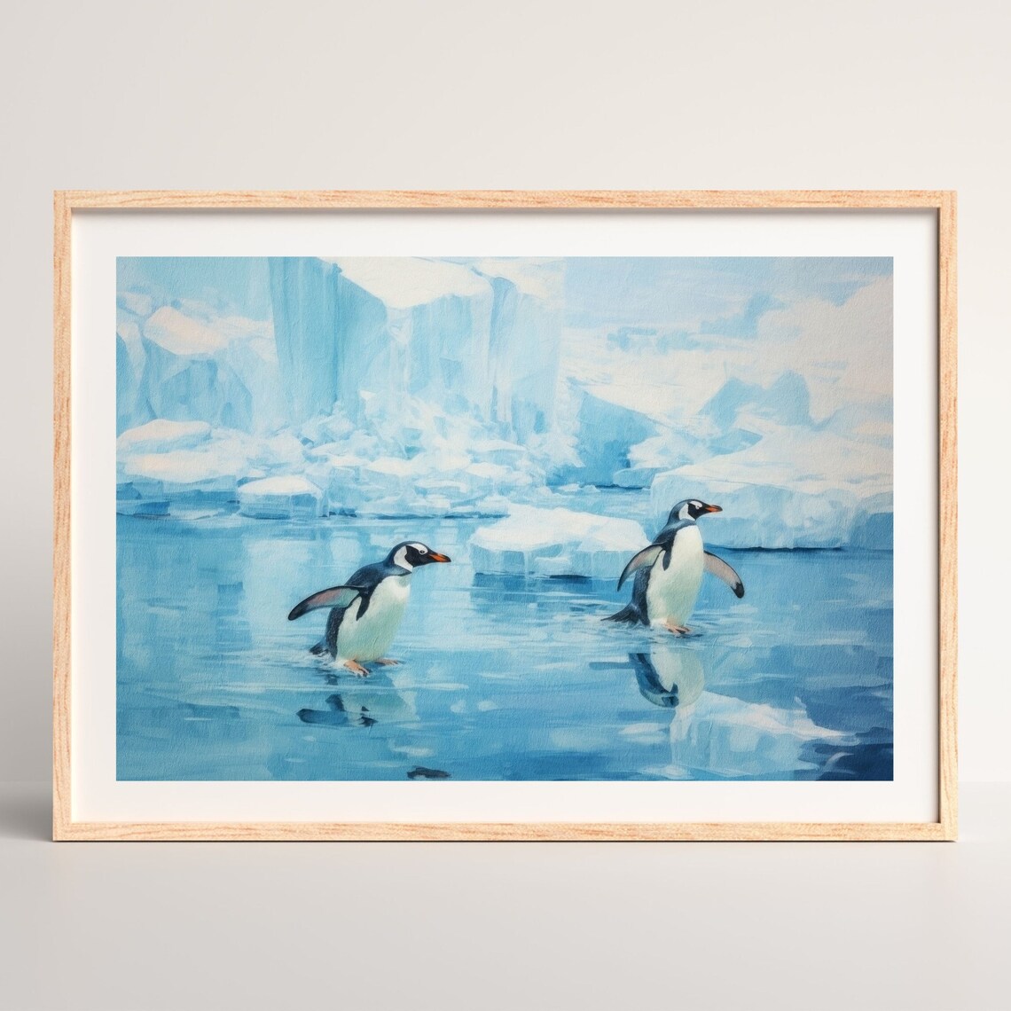 Retro Penguin Print, Nursery Bedroom Wall Art - Image 2