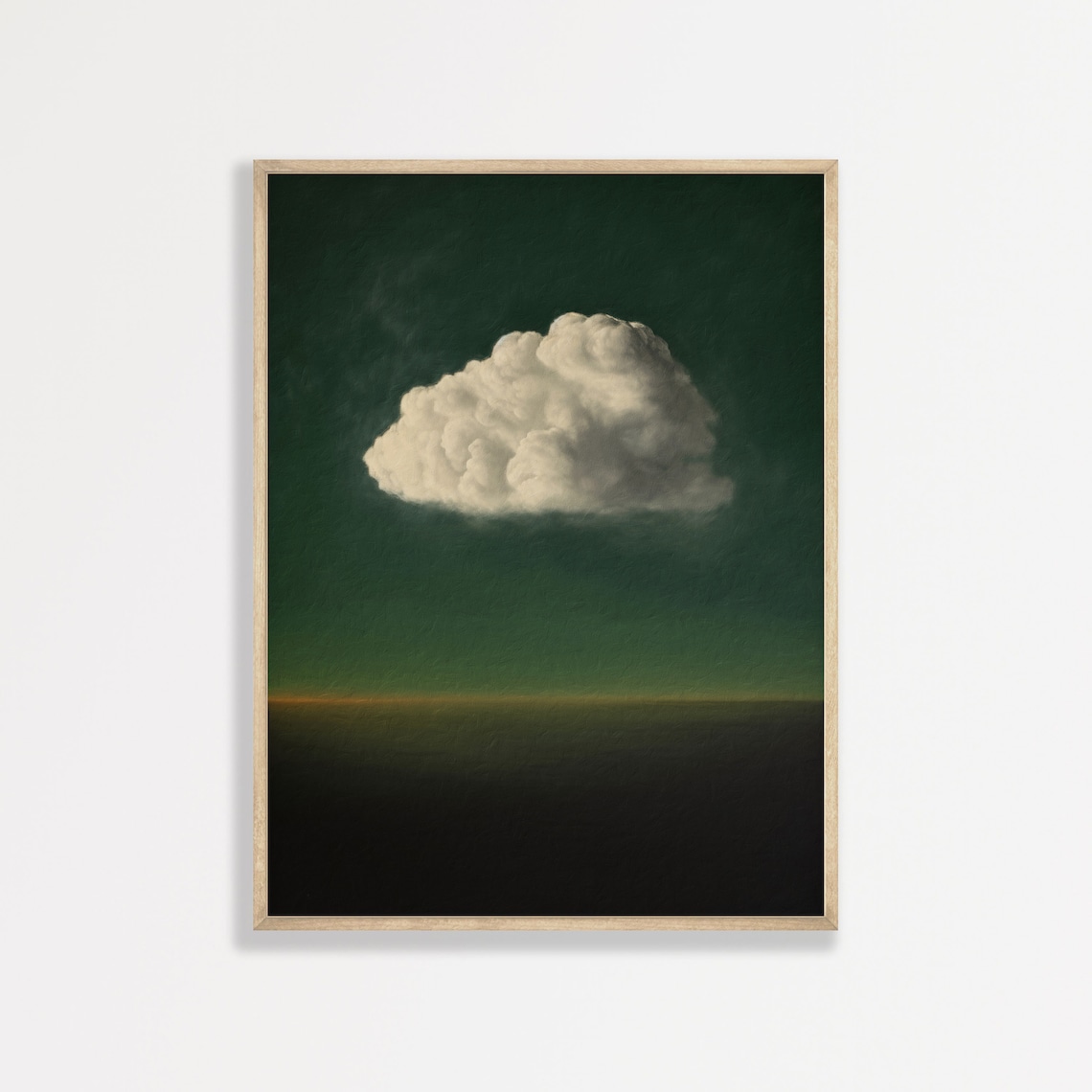 Moody Cloud Minimalist Vintage Abstract Art Print