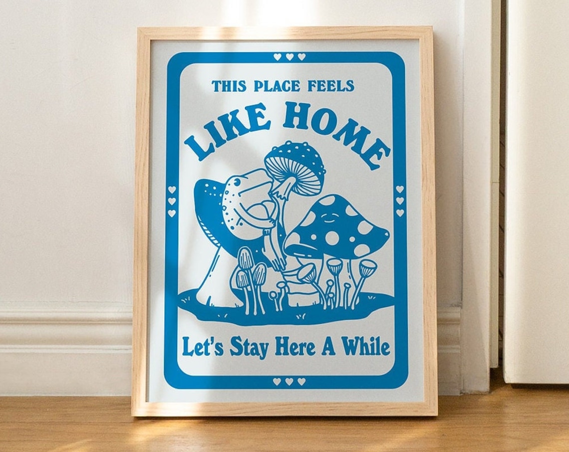 Retro Frog Vintage Illustration Quote Art Print