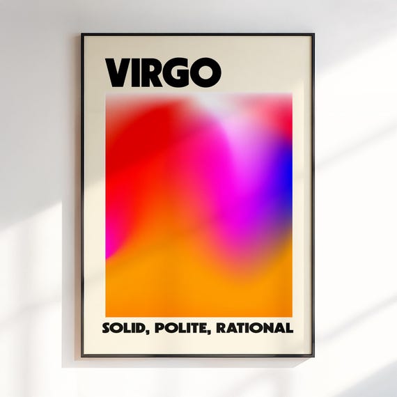 Virgo Wall Art Gift For Zodiac Print Astrology Gifts Gradient