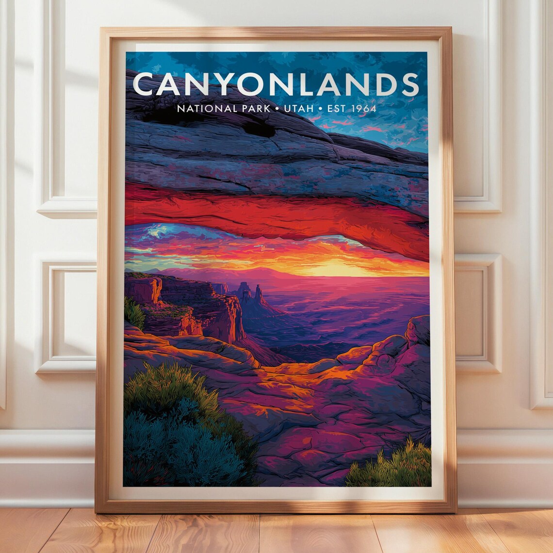 Canyonlands National Park Utah Mesa Arch Sunset Desert Poster
