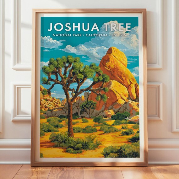 Joshua Tree National Park California Desert Established 1994 Poster