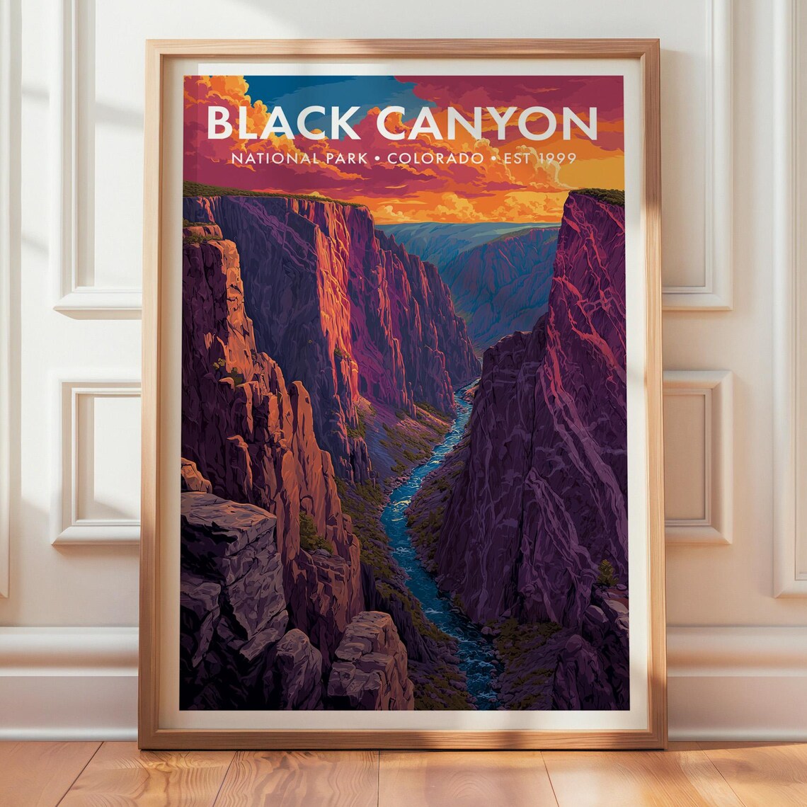 Black Canyon National Park Colorado Sunset Gorge River Poster