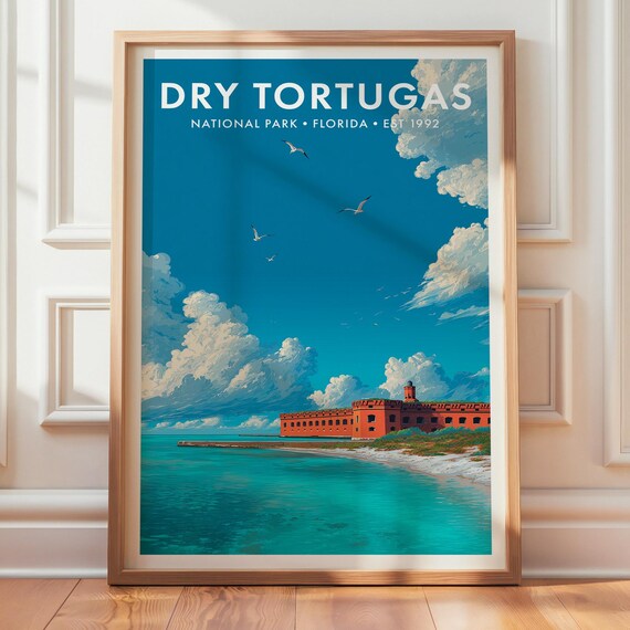 Dry Tortugas National Park, Retro Travel Poster
