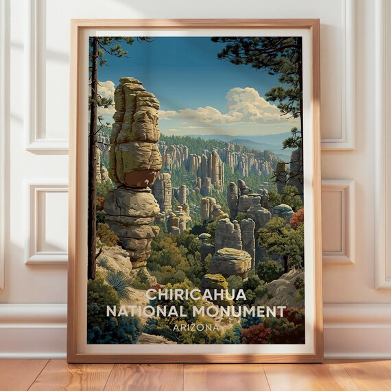 Chiricahua National Monument, Vintage Arizona Travel Poster