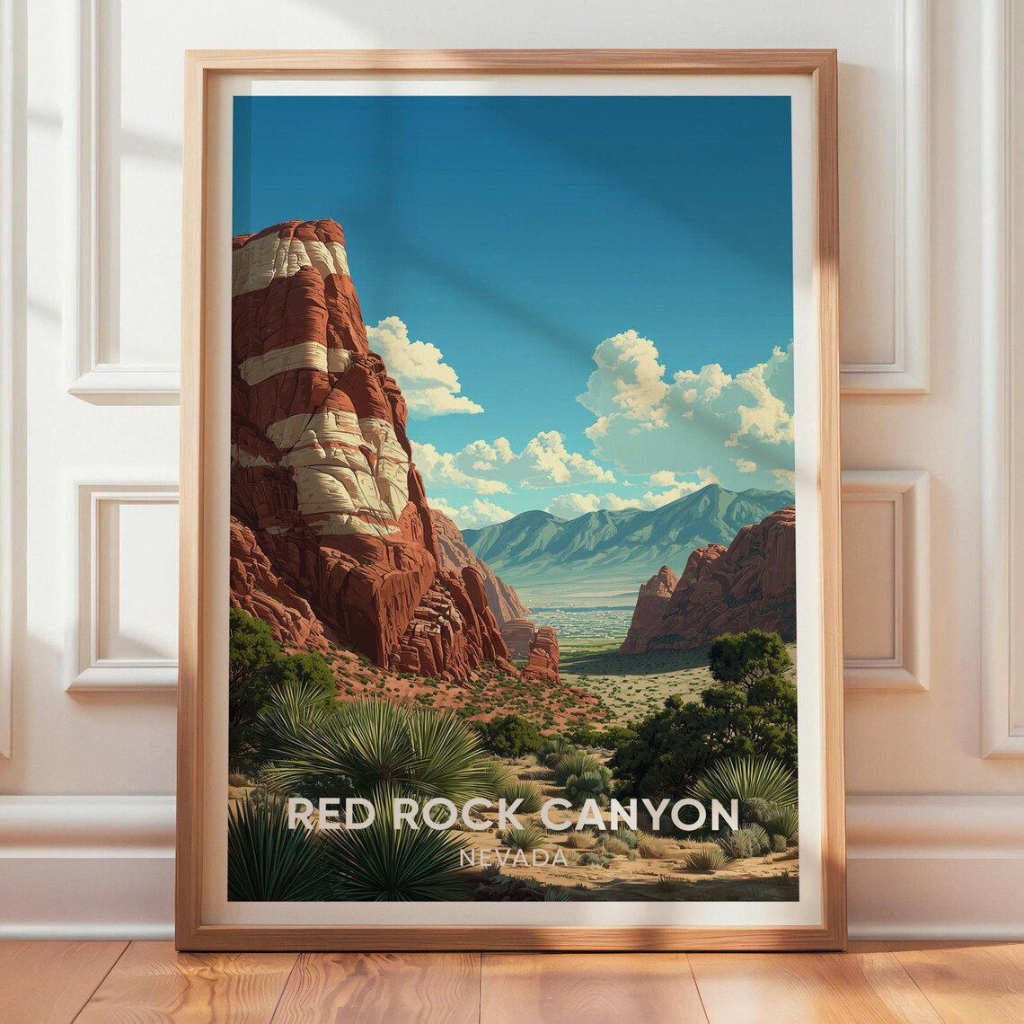 Red Rock Canyon Nevada Vintage Travel Poster