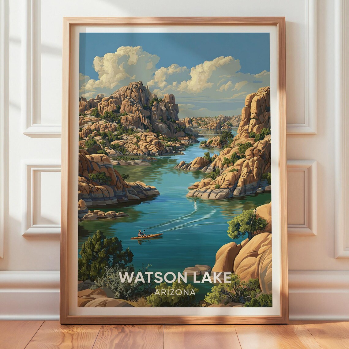 Watson Lake Arizona Vintage Travel Poster