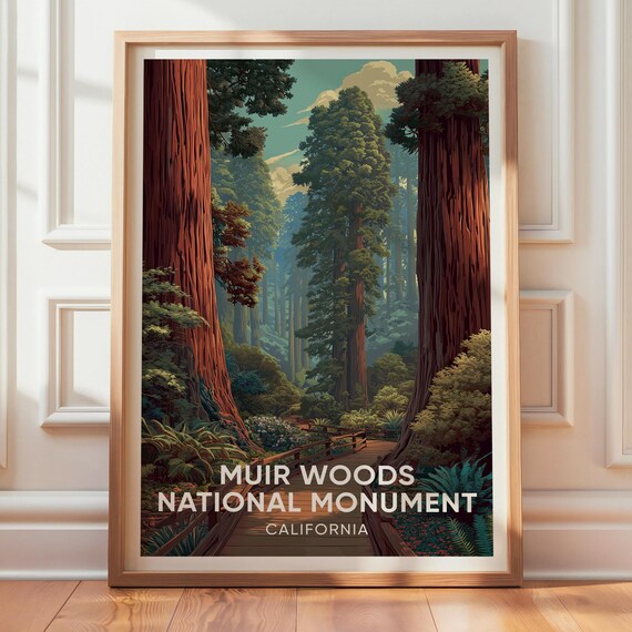 Muir Woods National Monument, Vintage Travel Poster