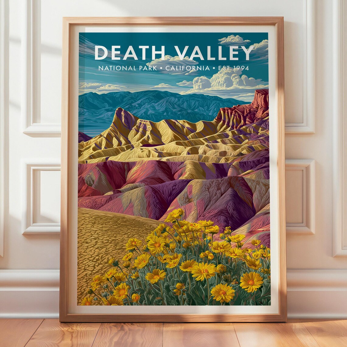 Death Valley National Park Retro Travel Poster