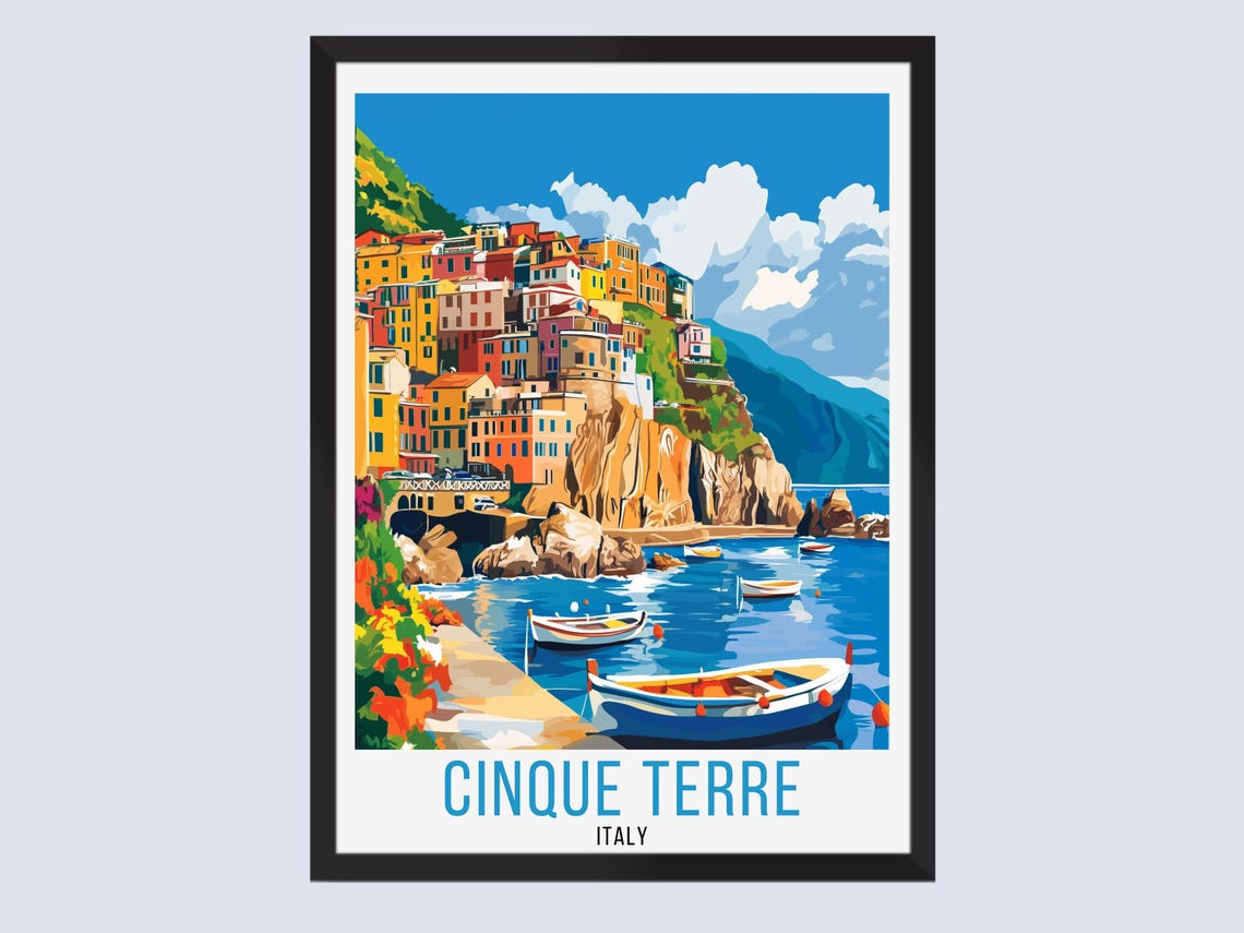 Cinque Terre Home Decor Travel Poster