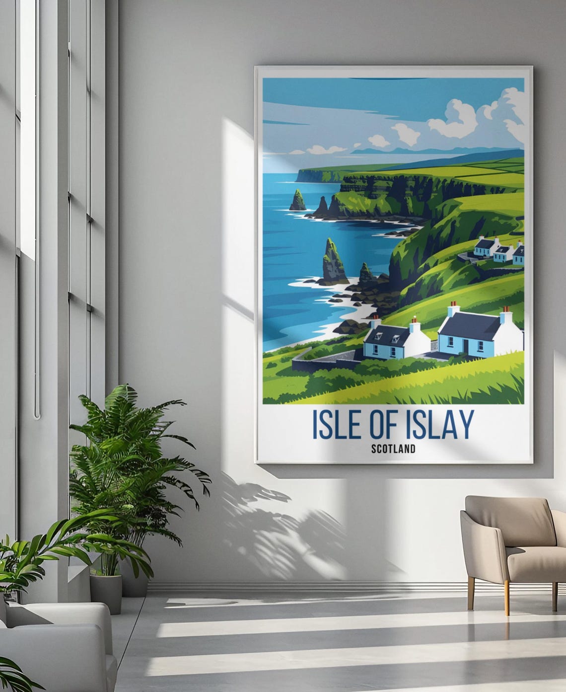 Isle Of Islay Scotland Travel Print Isle Of Islay Poster Isle Of Islay Wall Art Isle Of Islay Scotland Decor Scotland Travel Poster - Image 2