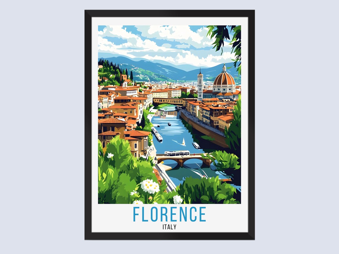 Florence Travel Poster, Italy Travel Poster