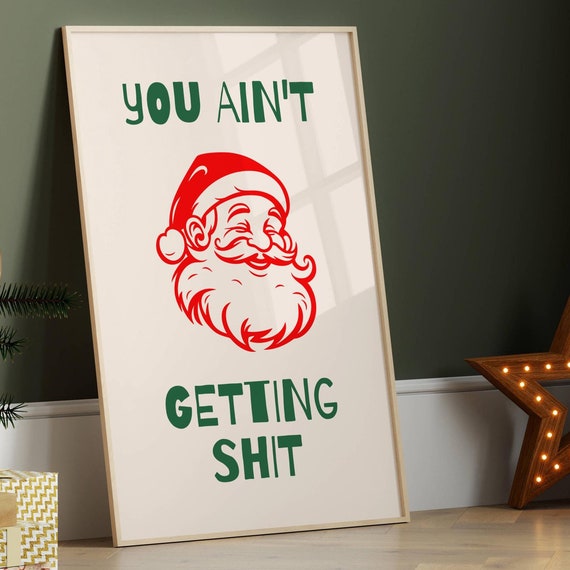 Christmas Wall Art Funny Poster Trendy Wall Art Bold Type Poster Instant Modern Typography Poster Instant