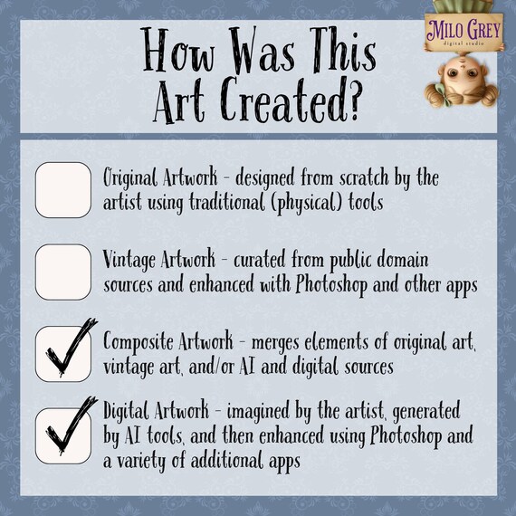 How Was This Art Created Artist Process Card Digital Art Studio Print