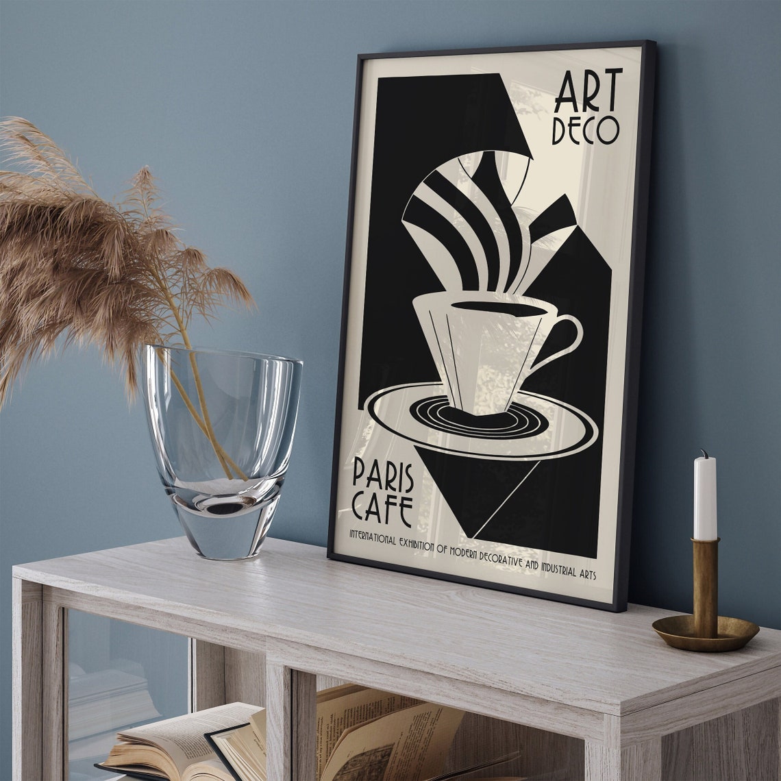 Art Deco Paris Cafe Black Cream Coffee Cup 1925 Exhibition Poster - Image 5