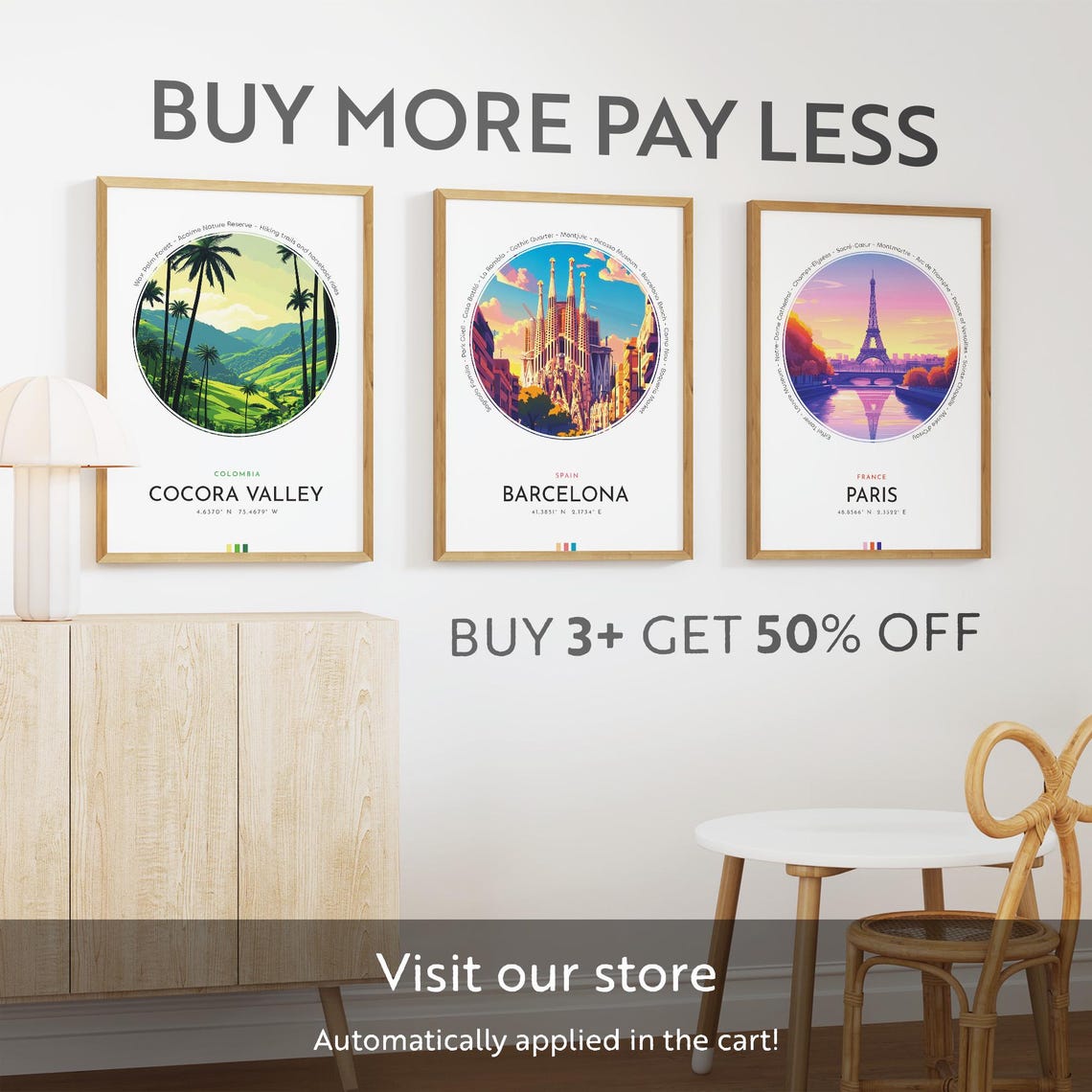 Cocora Valley Colombia Towering Wax Palms Green Valley Poster - Image 3
