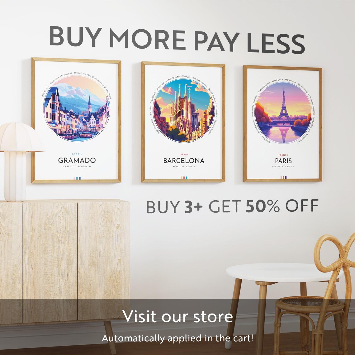 Gramado Brazil European Style Mountain Street Sunset Travel Poster - Image 3