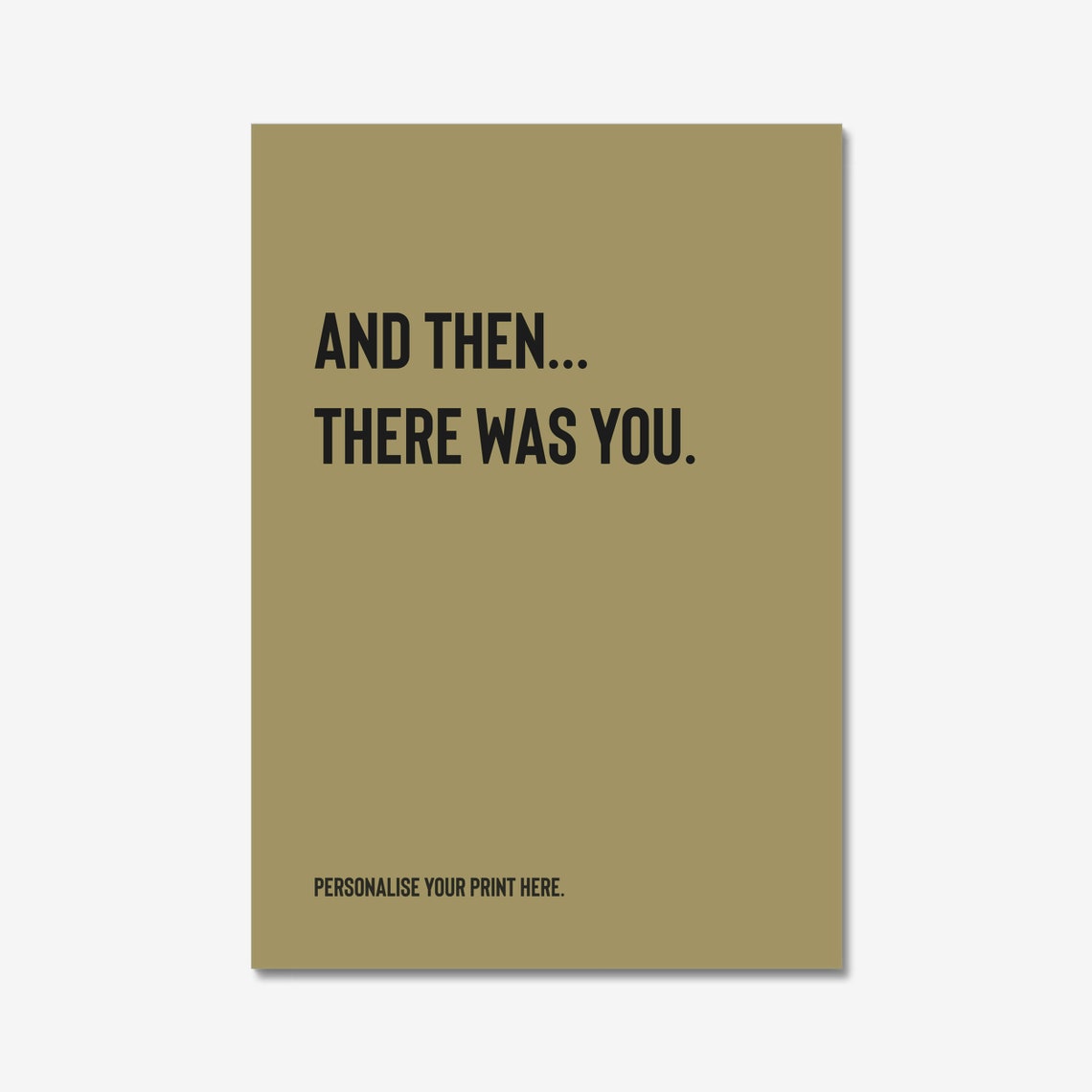 And Then There Was You Romantic Black Minimalist Love Quote Poster - Image 2