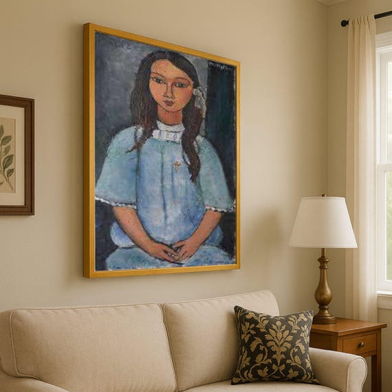 Amedeo Modigliani Alice Portrait Canvas Elegant Woman Wall Art Expressionist Figurative Painting Modern Home Decor Ready To Hang