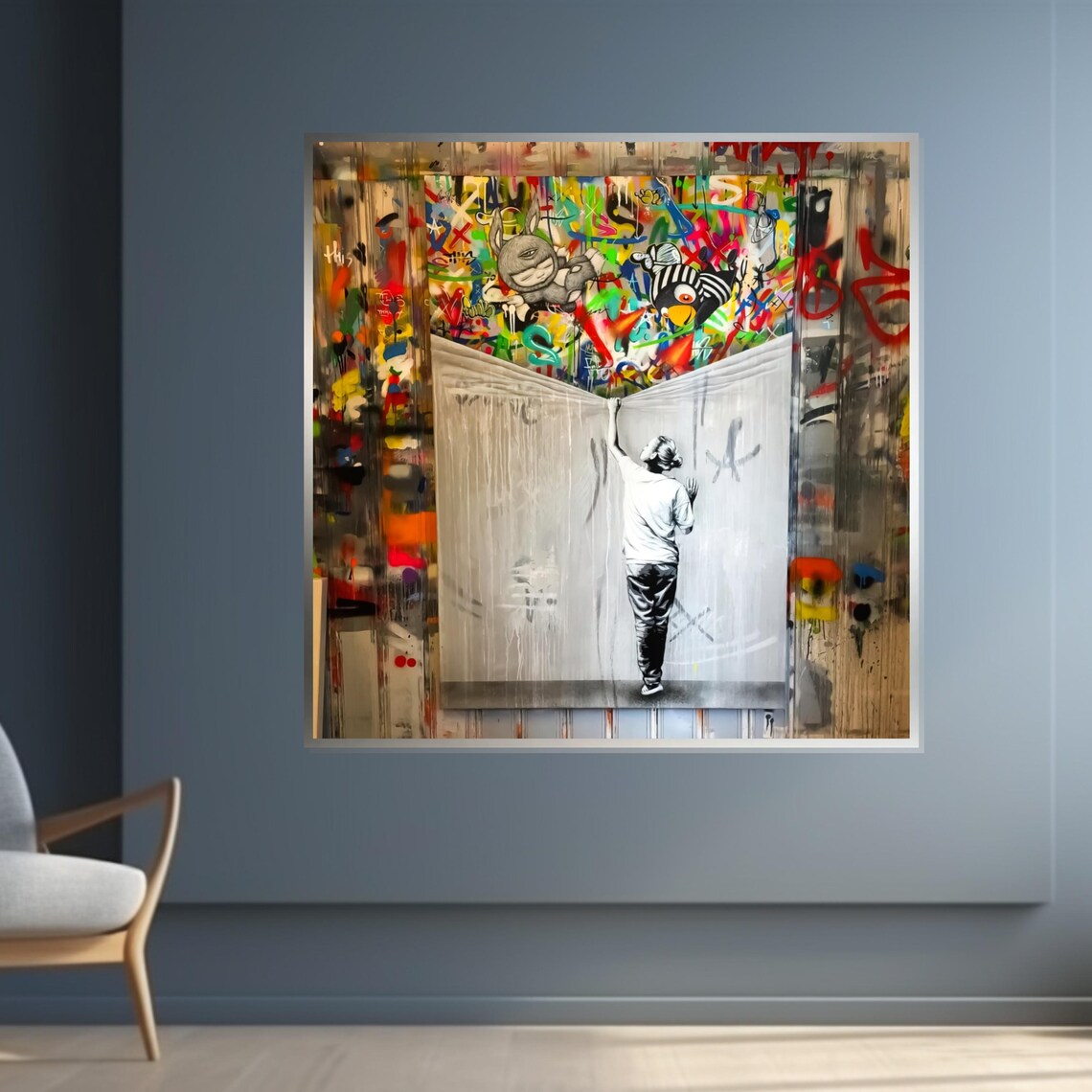 Stencil Boy Unveils Colorful Graffiti Monsters Street Art Poster - Image 4