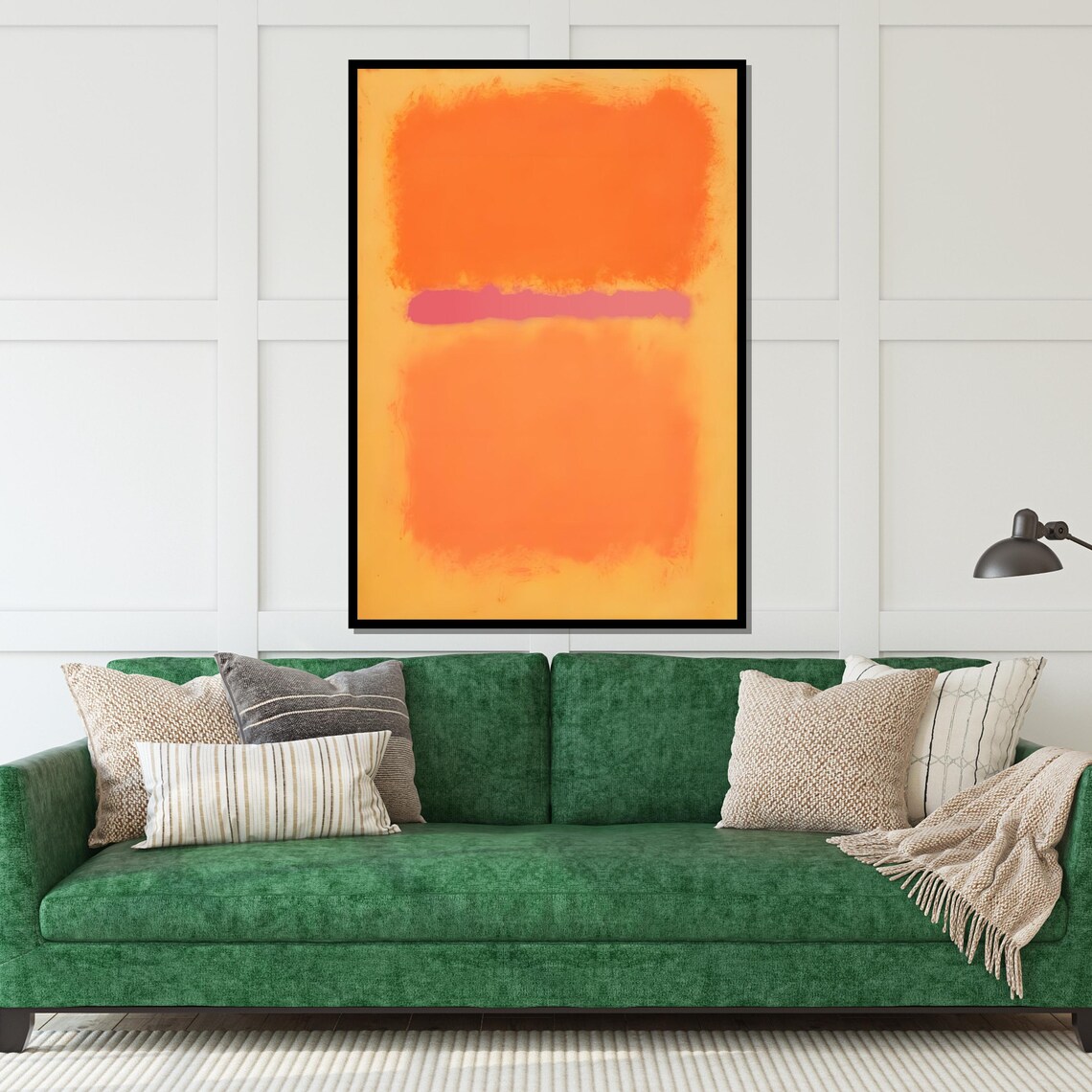 Orange and Magenta Color Field Abstract Warm Painting Poster - Image 5