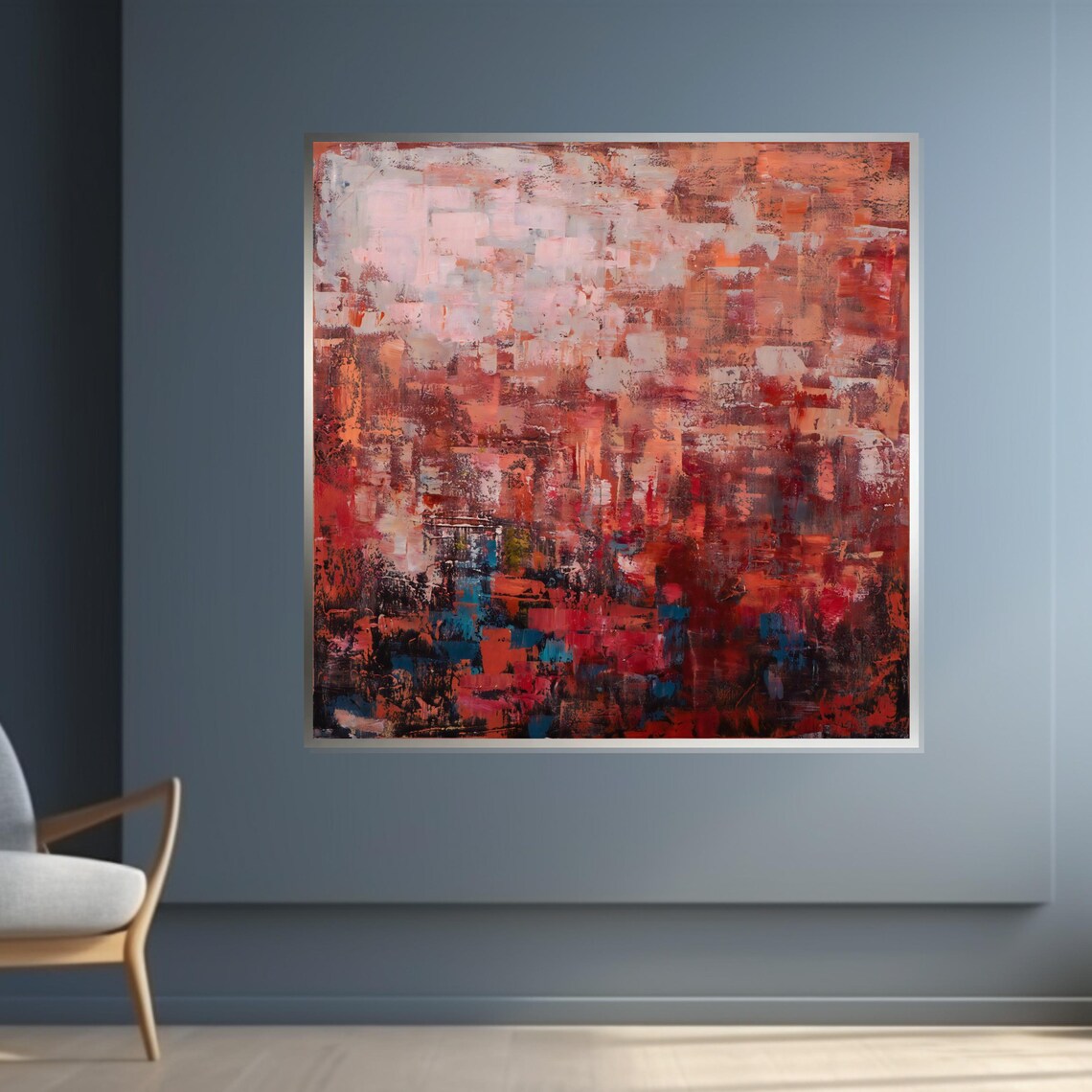 Abstract Blush Textured Wall Art, Modern Art Print - Image 4