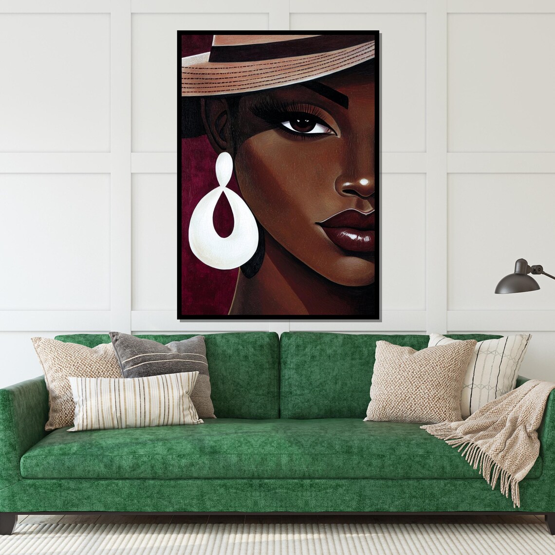 Striking Portrait Of Woman In Hat With Statement Earring Style Poster - Image 5