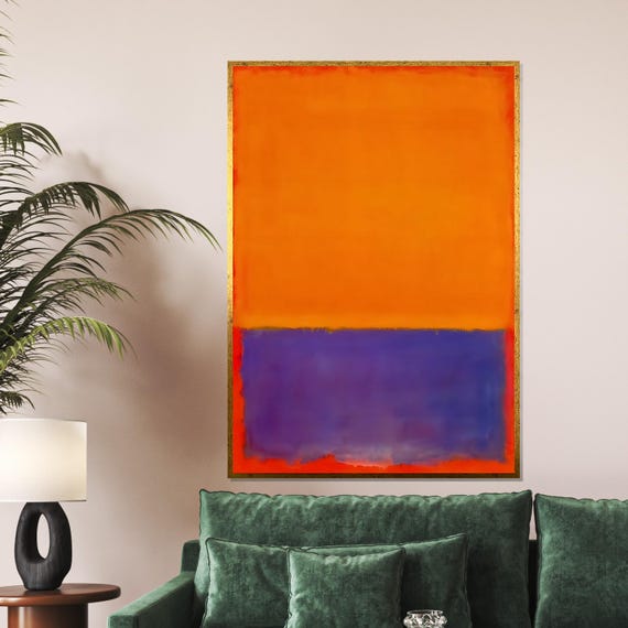 Abstract Orange And Purple Rothko Style Wall Art Abstract Wall Print Modern Art Design Ready To Hang Decoration