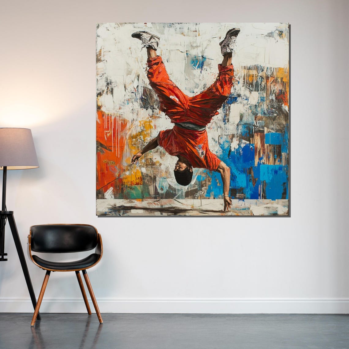 Breakdancer Headstand Graffiti Style Urban Street Dance Poster - Image 2