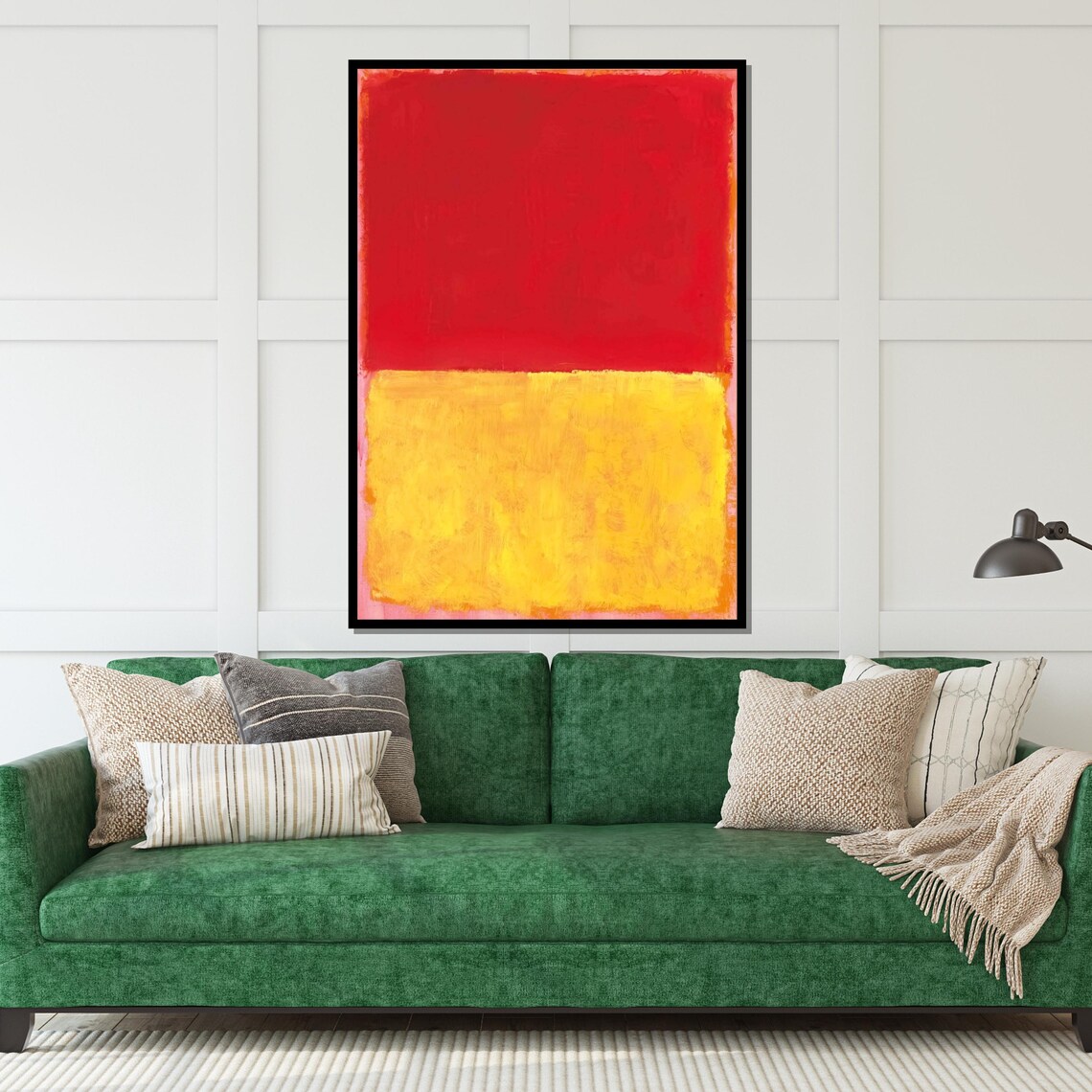 Bold Red and Yellow Color Block Abstract Modern Gallery Poster - Image 5