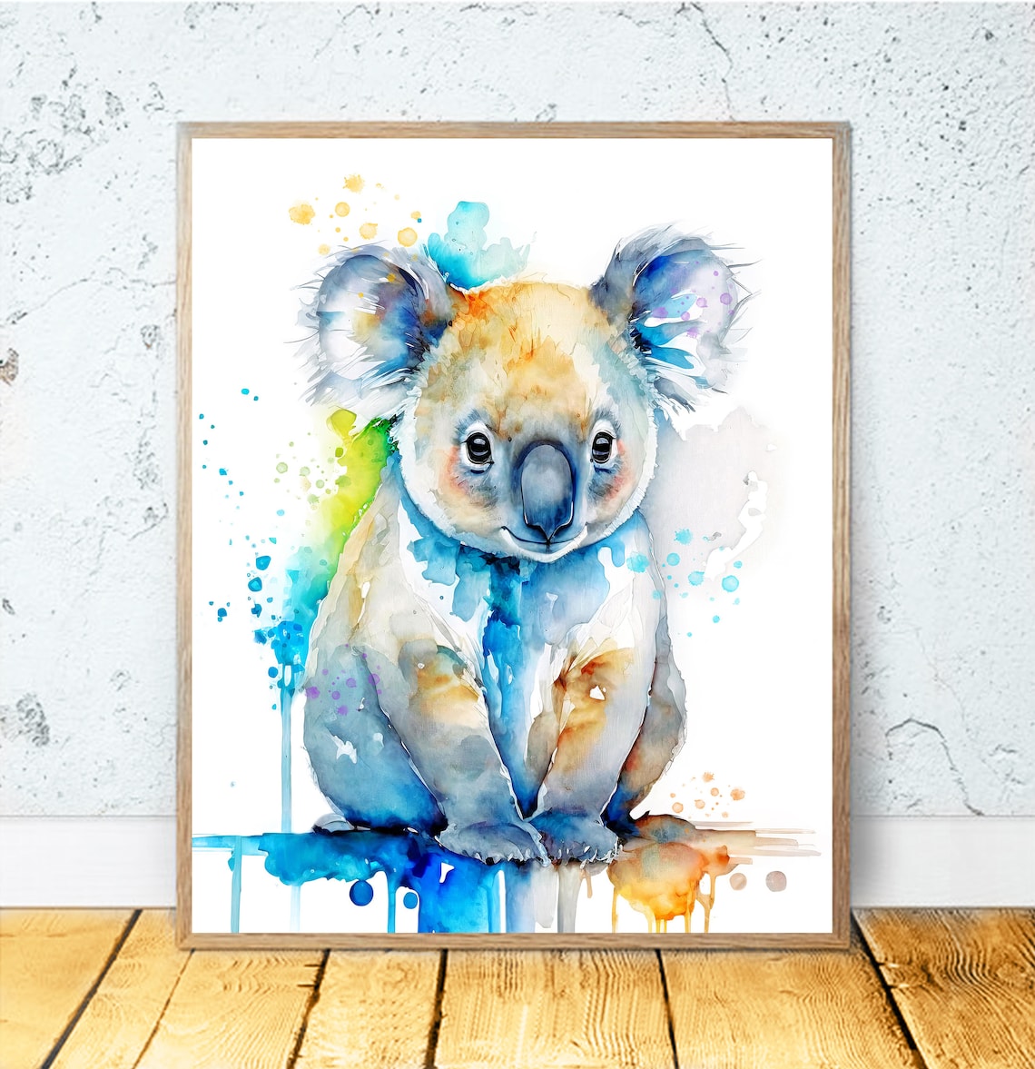 Watercolor Koala Art Print, Australian Nursery Decor