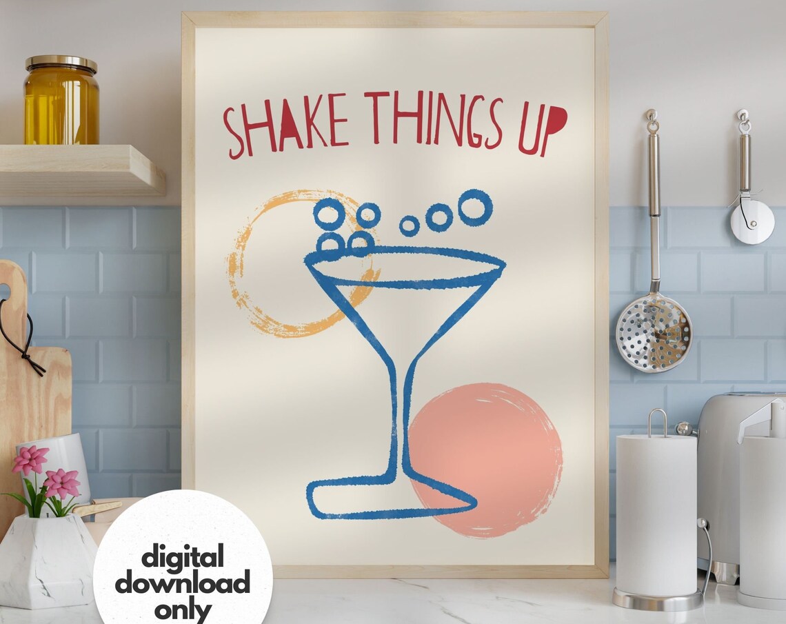 Glasses Dopamine Decor Watercolor Poster Print