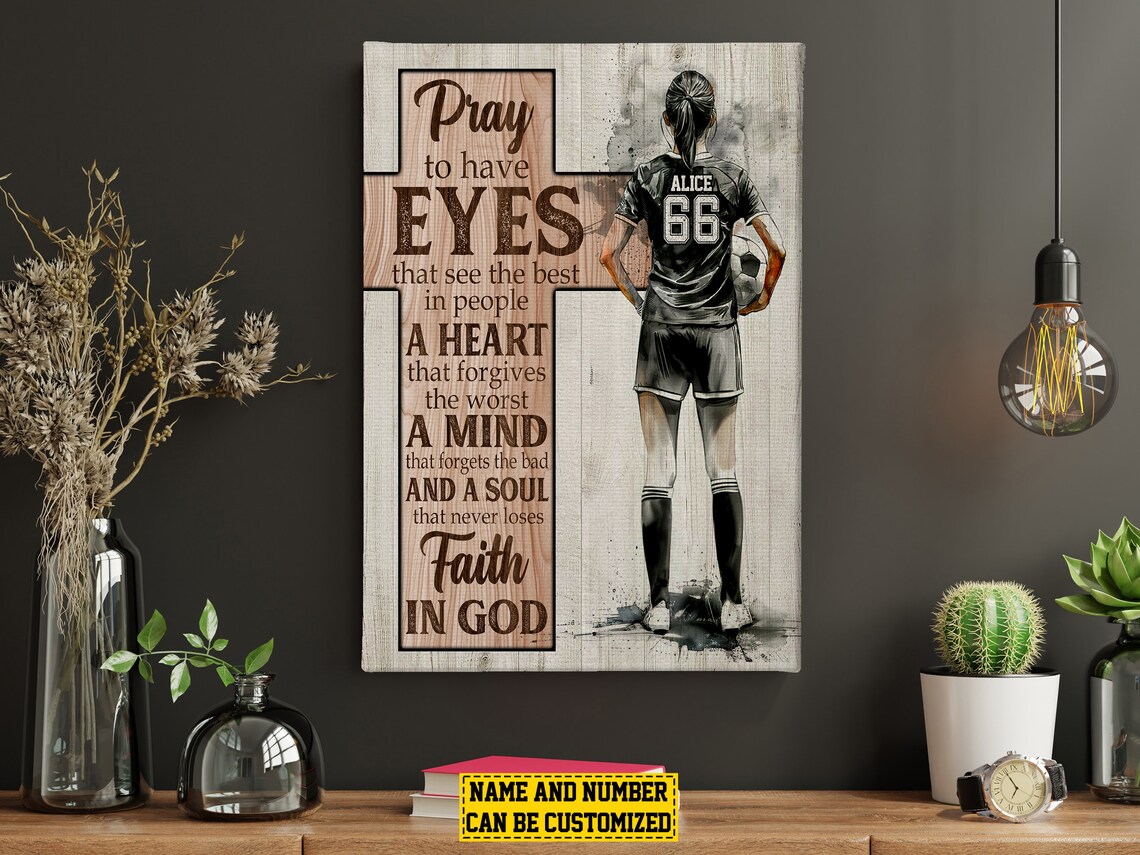 Soccer Faith In God Personalized Poster Print - Image 3