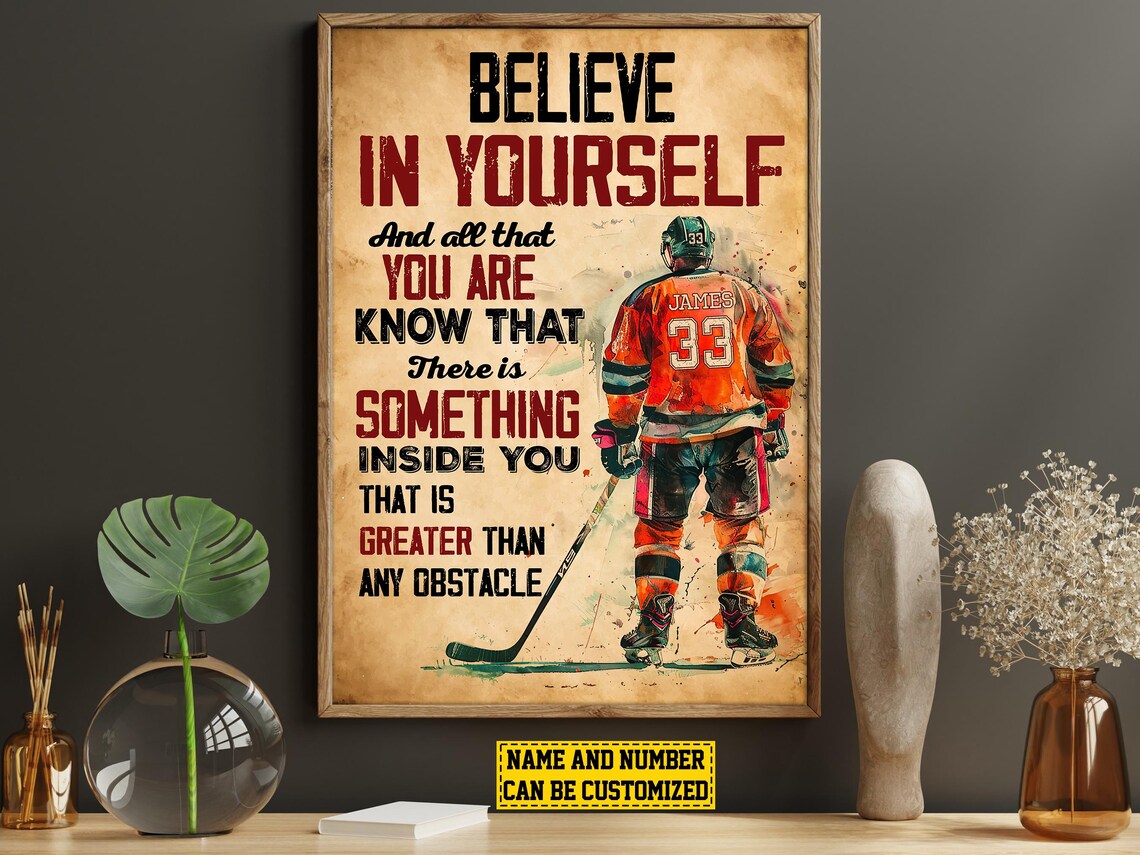 Vintage Hockey Inspiration Personalized Poster Print - Image 6
