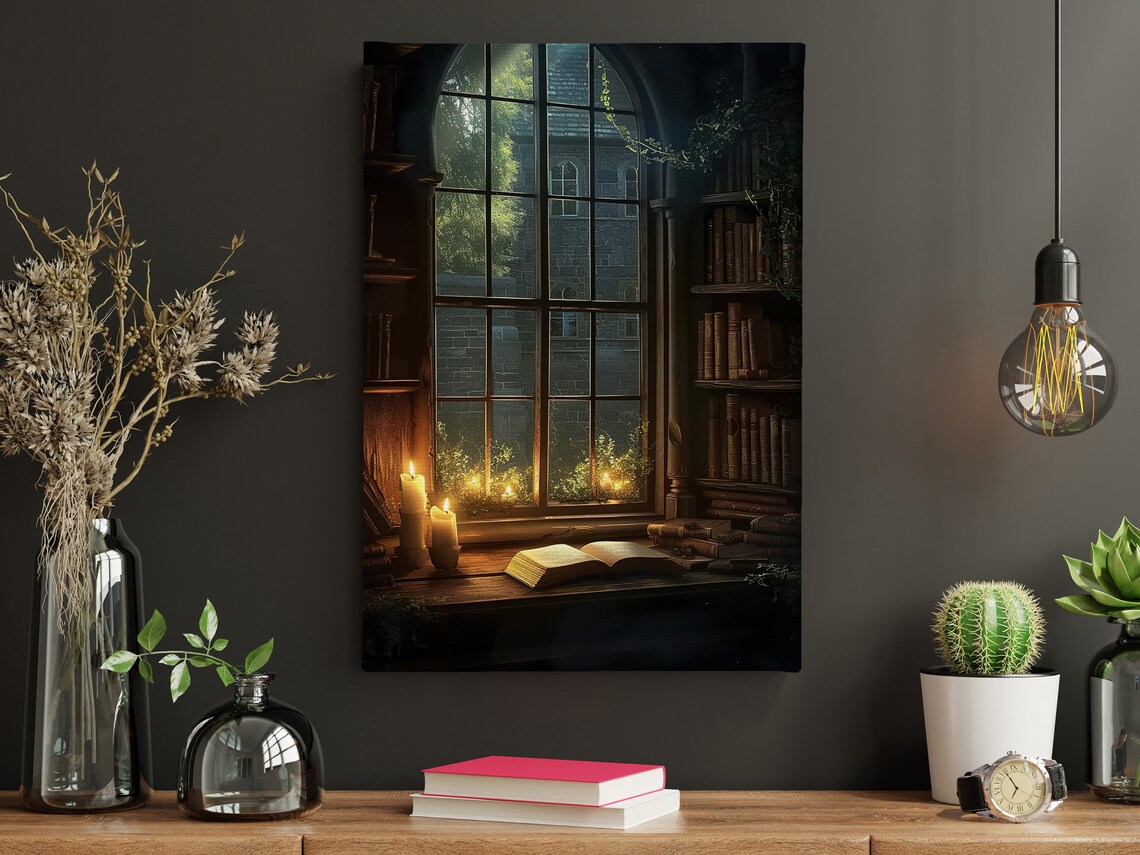 Dark Surreal Magic Window, Gothic Book Art Print - Image 4